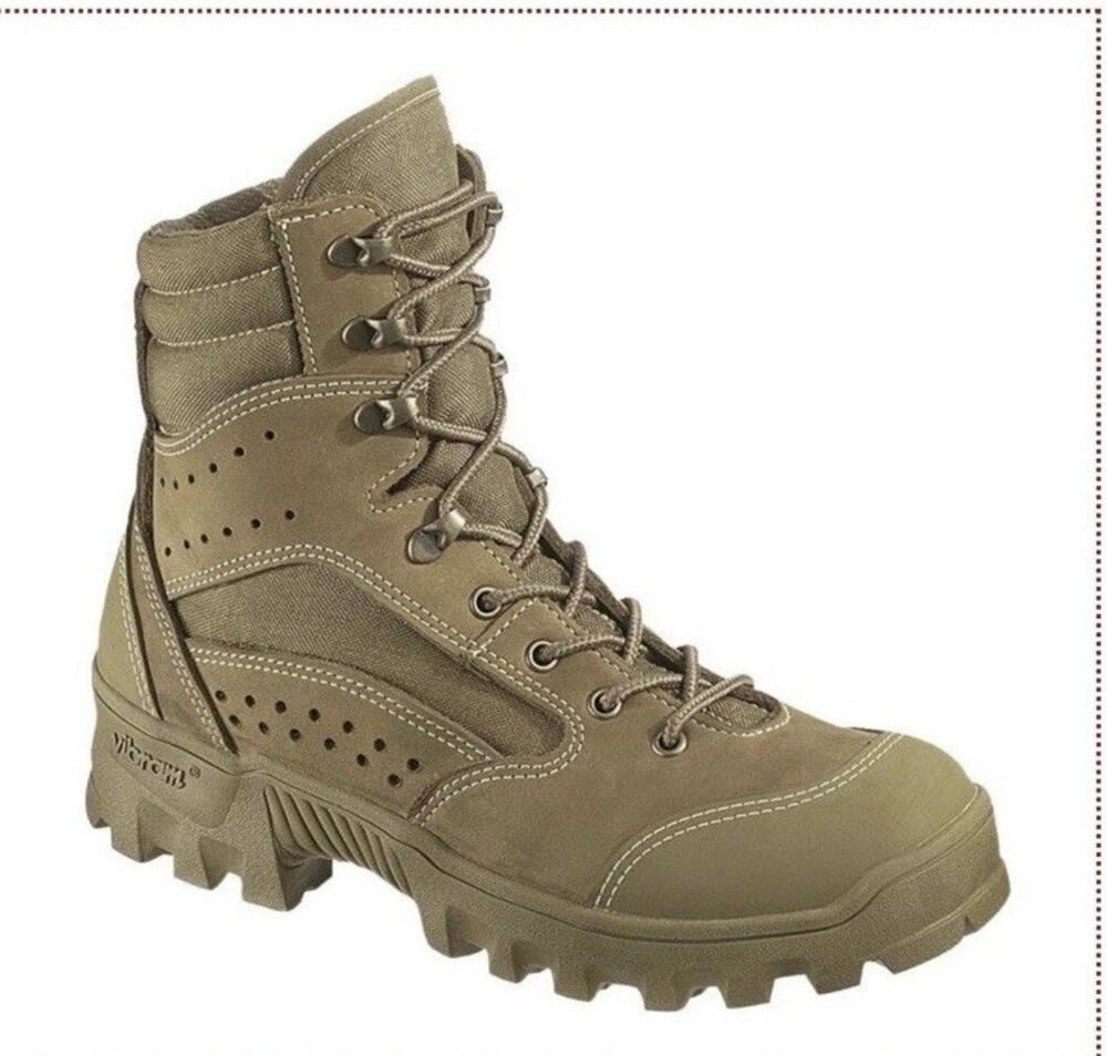 Bates NEW E03612C Tactical Boots Mens 12R Tan Leather Vibram Military